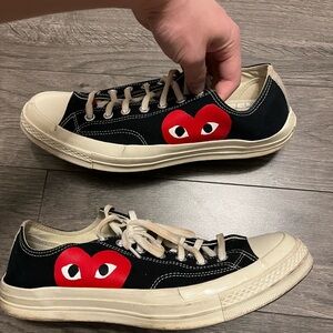 Comme des Garcons Play Black Sneakers
